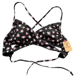 Victorias Secret Floral Print Wrap Bikini Top Size XL